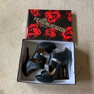 Fergalicious Black Elsa Heels